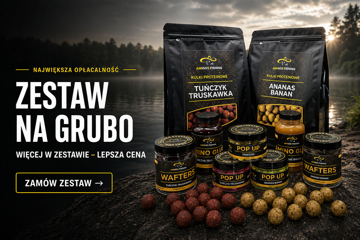 Zestaw kulek proteinowych 18mm mix smaków Amigos Fishing